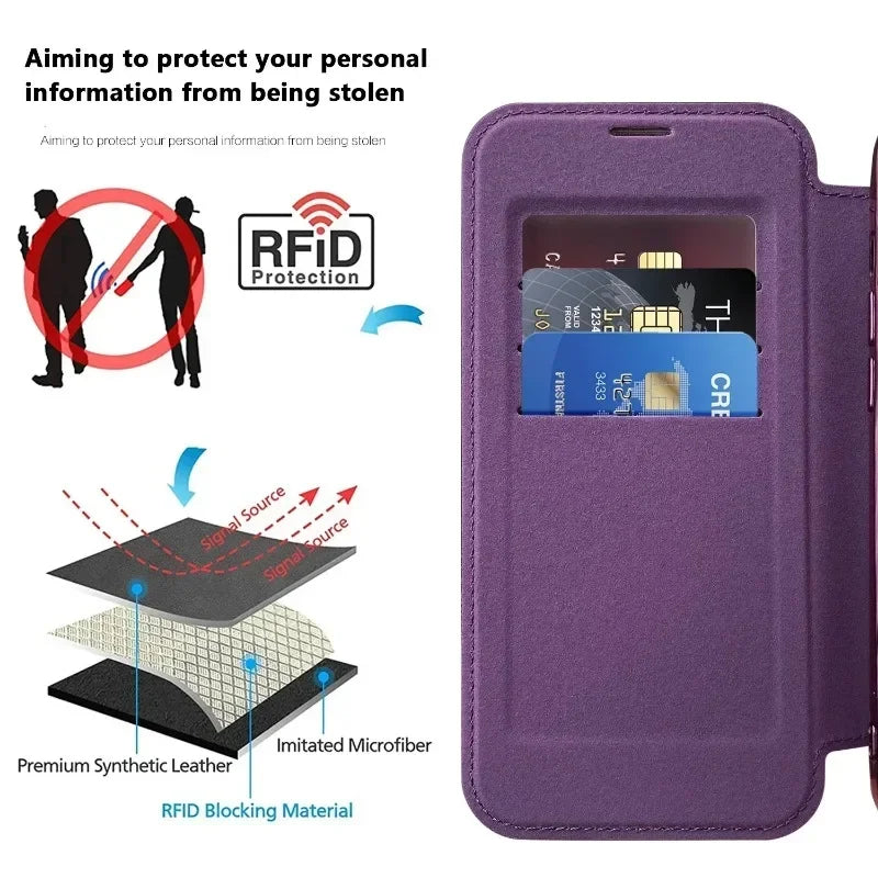 Electroplated Flip Leather Case