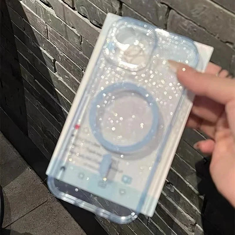Luxury Glitter Magsafe Transparent Phone Case - Caseably