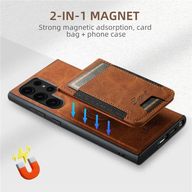 Flip Wallet Leather Phone Case For Samsung - Caseably