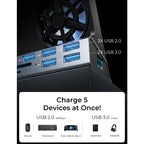 10-in-1 Gaming Dock with Dual Cooling Fans