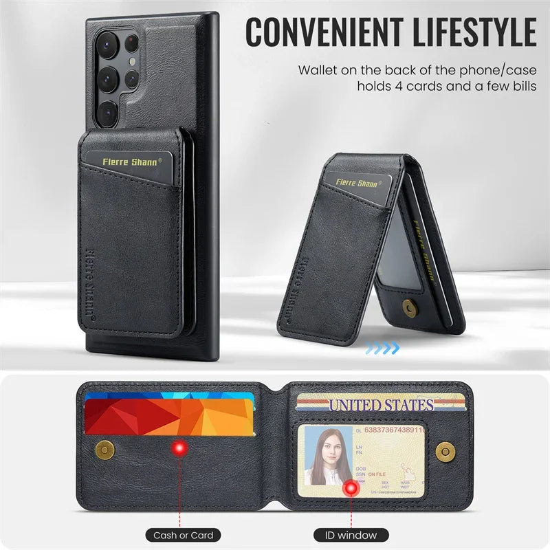 Leather Flip Phone Case - Caseably