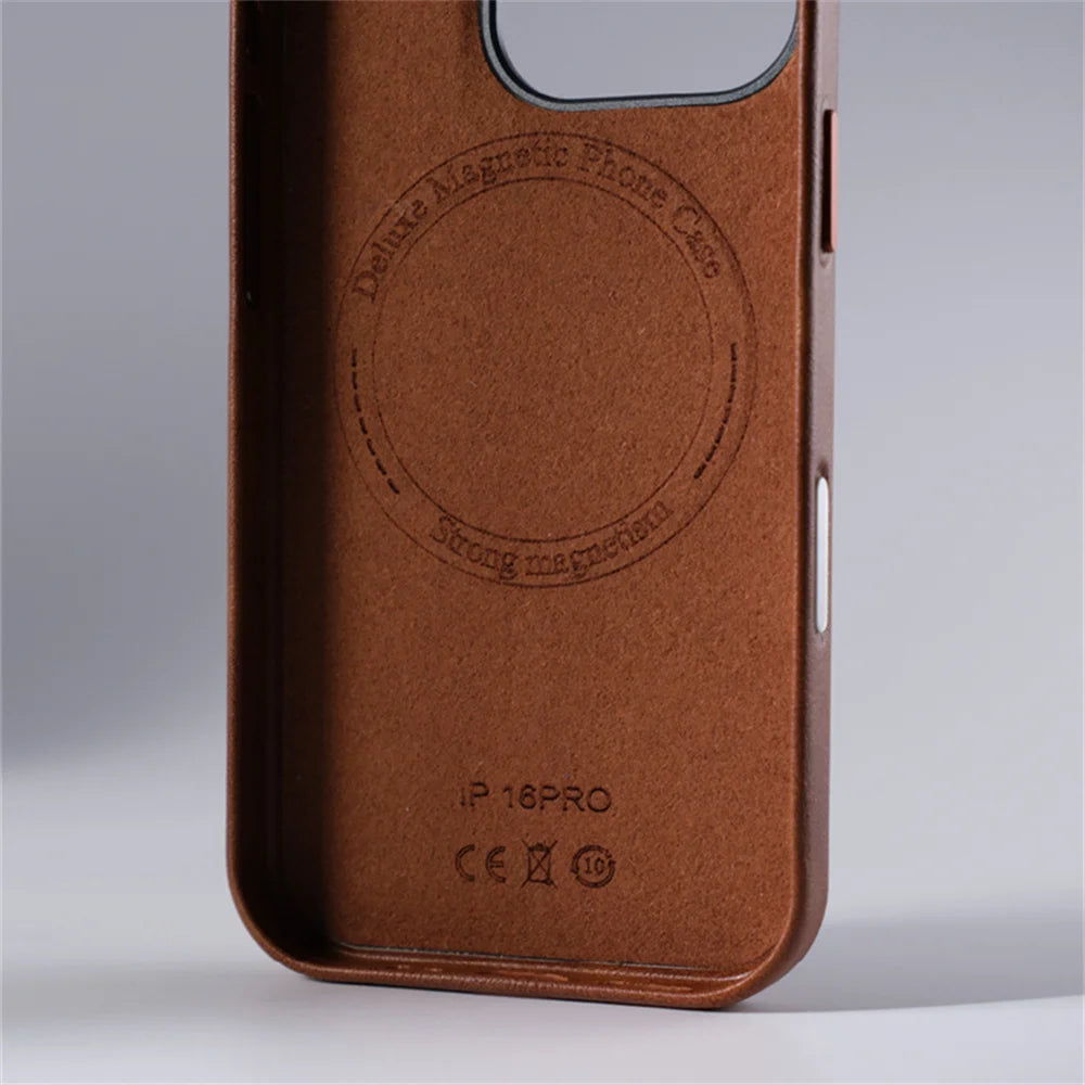 Crazy Horse Leather MagSafe Phone Case - Caseably