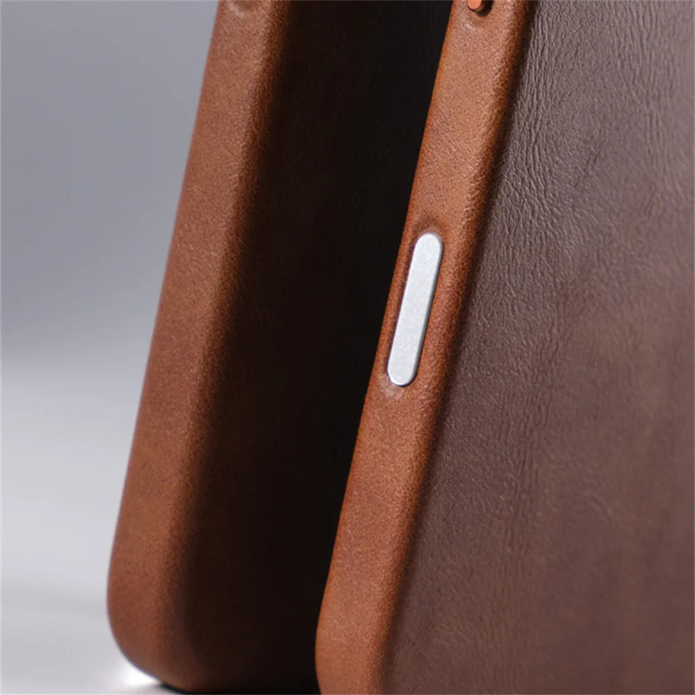 Crazy Horse Leather MagSafe Phone Case - Caseably