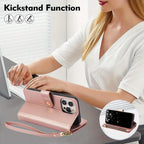 Crossbody PU Leather Wallet Flip Case For iPhone - Caseably