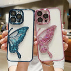 Plating Clear Glitter Butterfly Case - Caseably