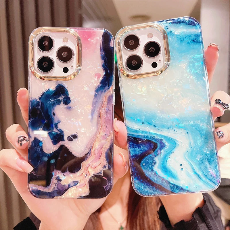 Luxury Marble Shell Pattern Case - Caseably