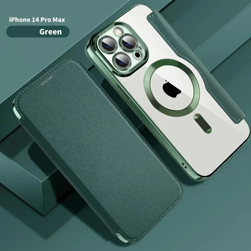 Electroplated Flip Leather Case