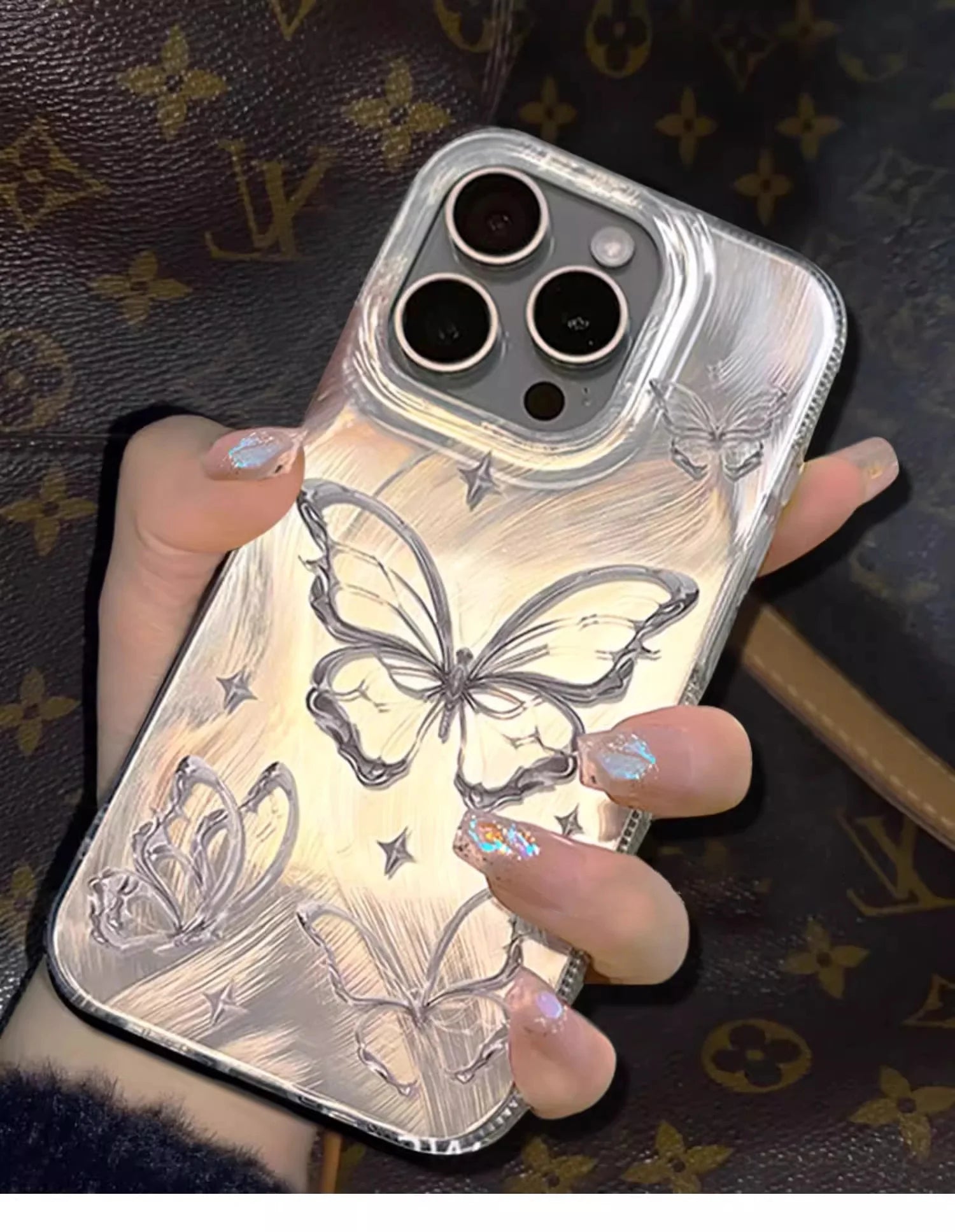 Luxury Butterfly Laser Glitter Phone Case - Caseably