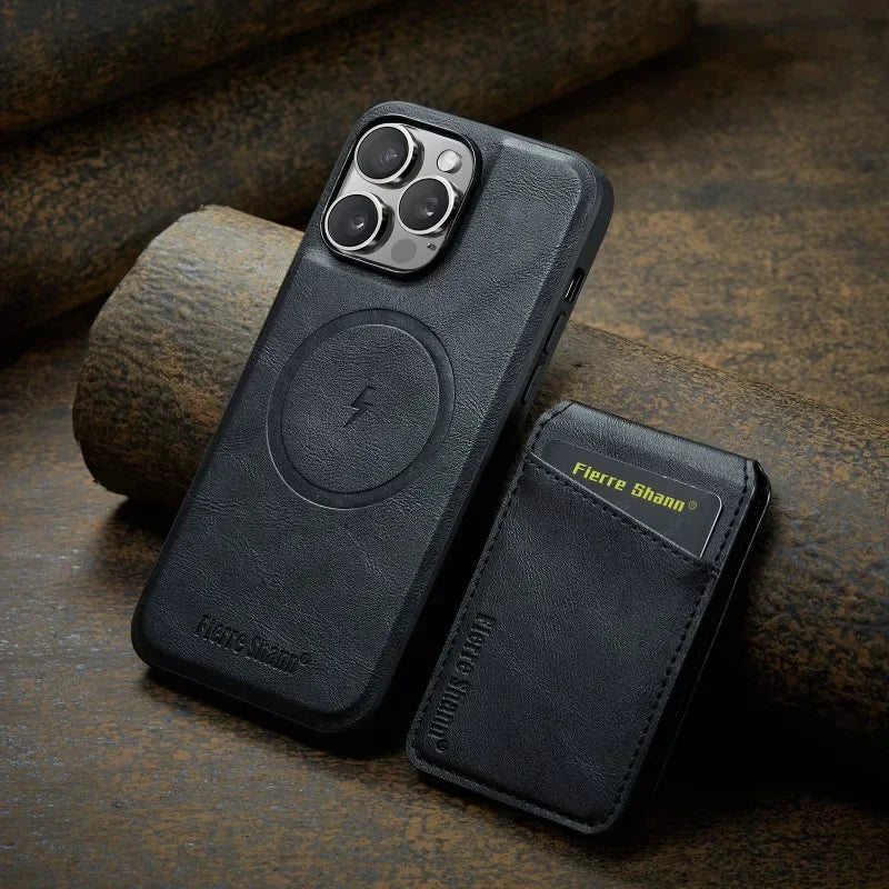 Leather Flip Phone Case - Caseably