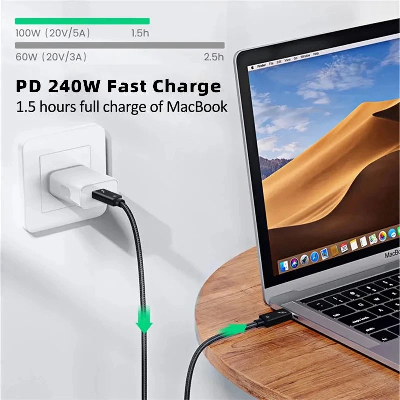 Thunder-Bolt 4 USB C to Type C Cable - Caseably