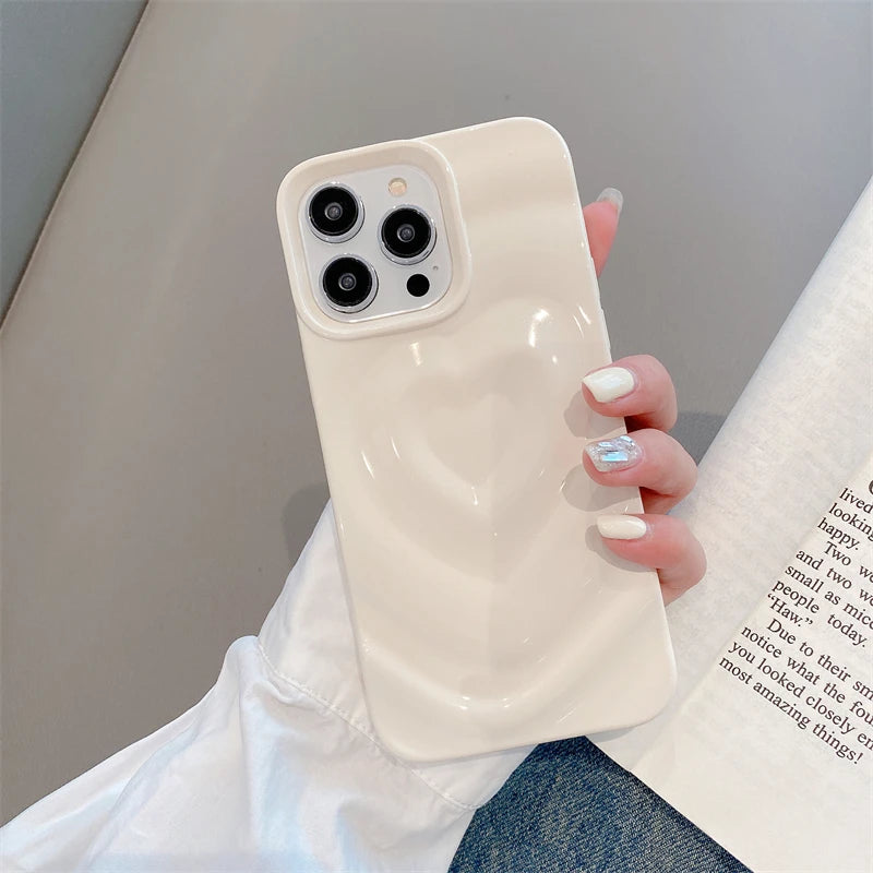 Luxury Love Heart Glitter Case - Caseably