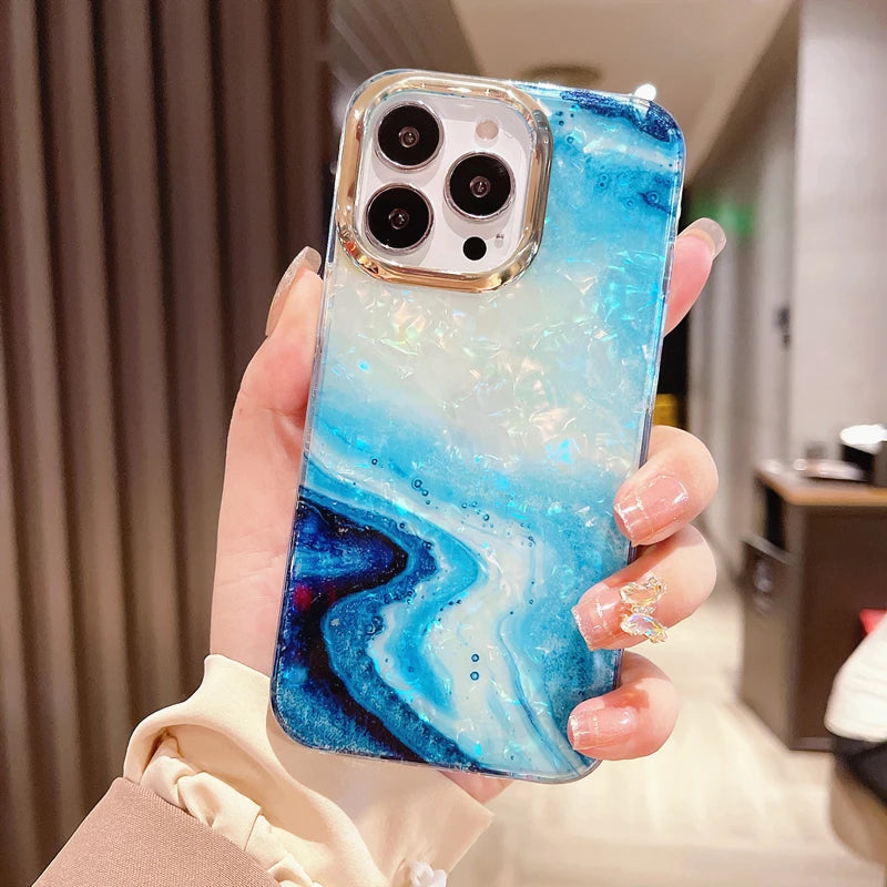 Luxury Marble Shell Pattern Case - Caseably