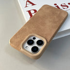 Brown Cortex Matte Leather Phone Case - Caseably