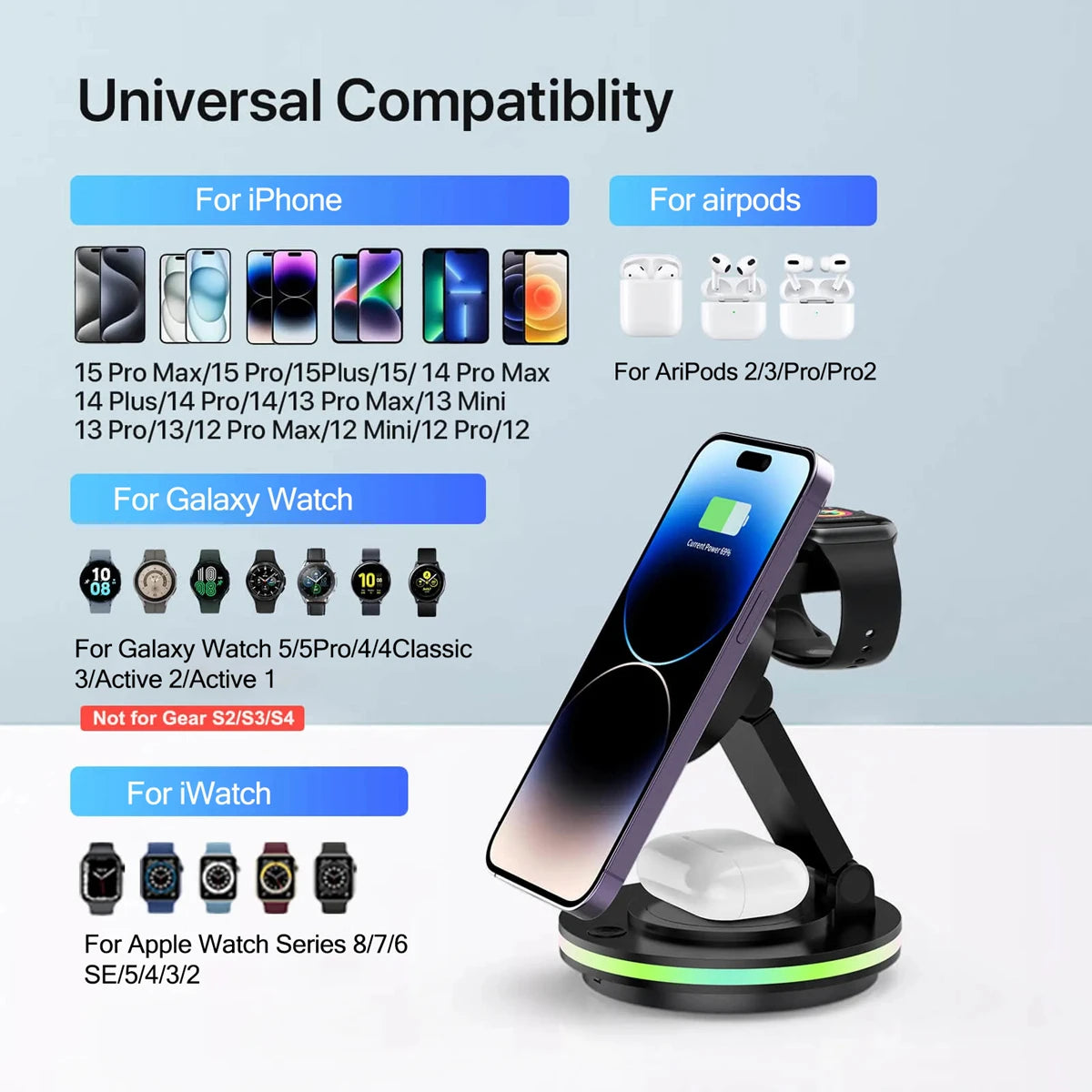 4 in 1 Wireless Charging Station - Caseably