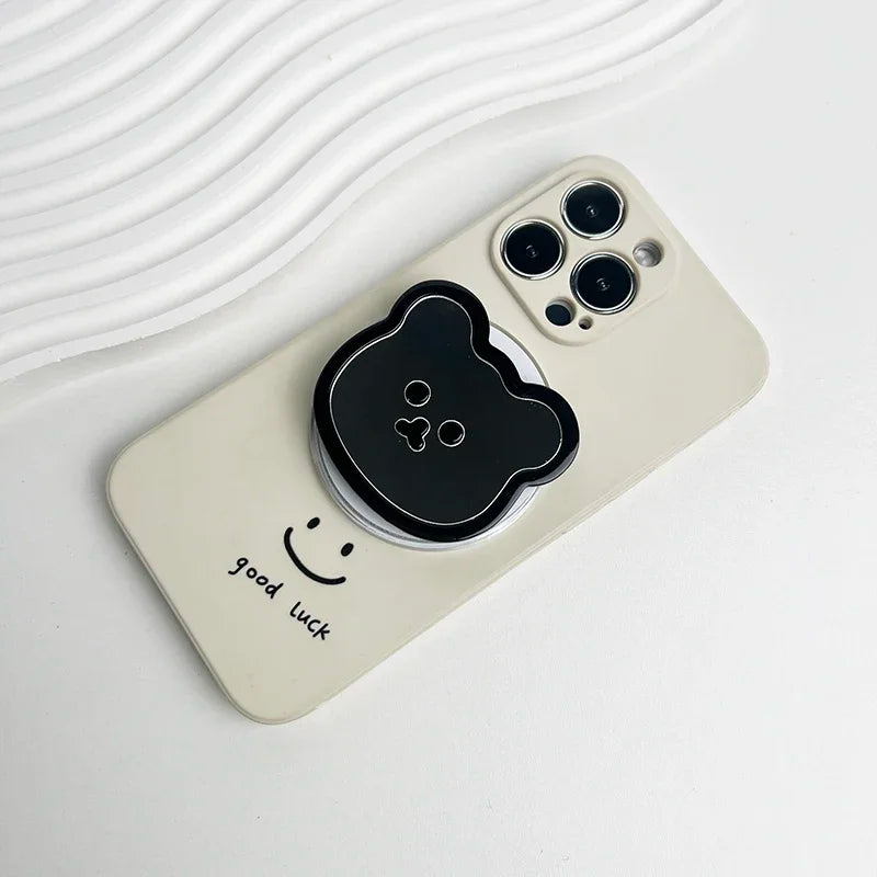 Cute Bear Mirror Magnetic Socket Grip - Caseably