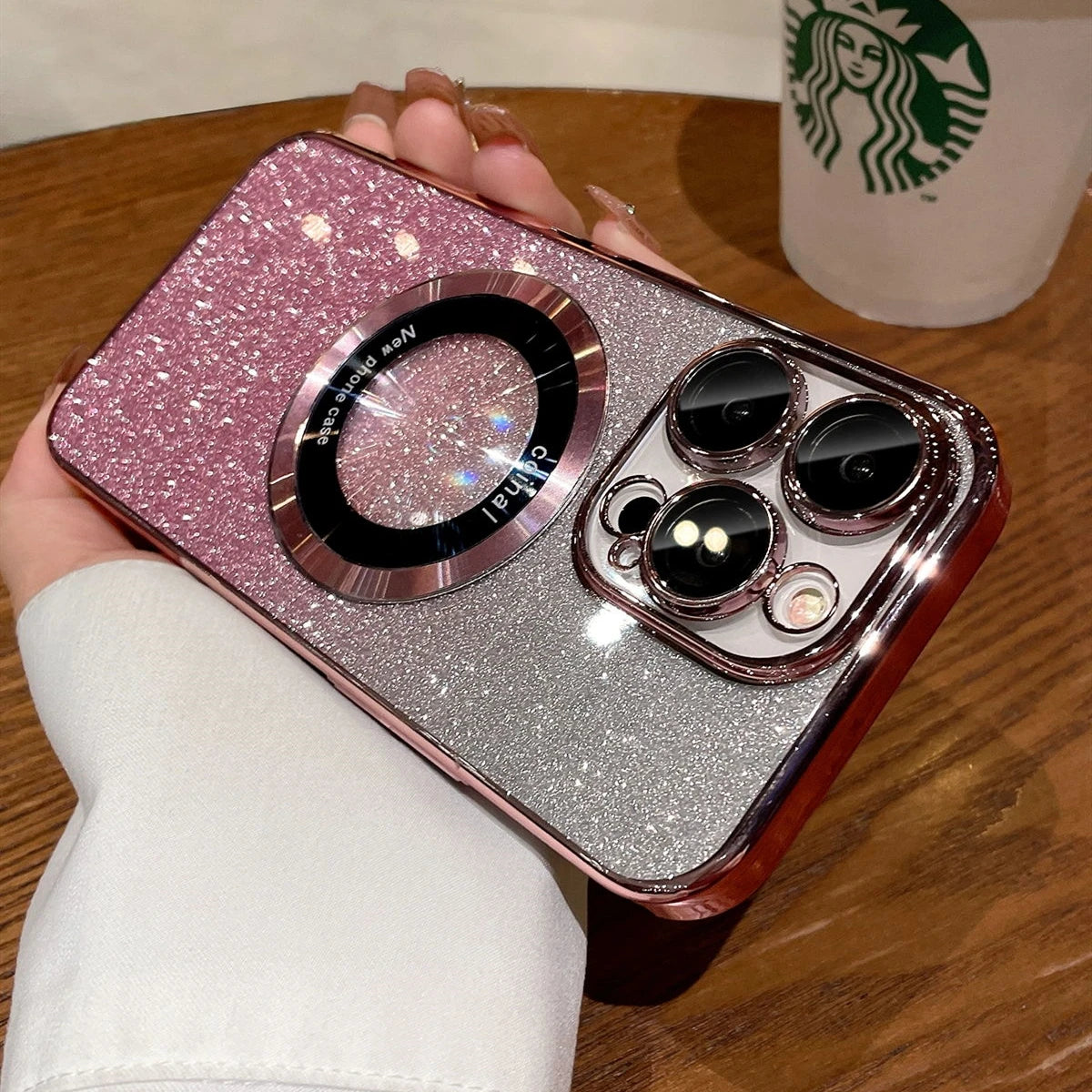Luxury Magsafe Plating Gradient Glitter Case - Caseably