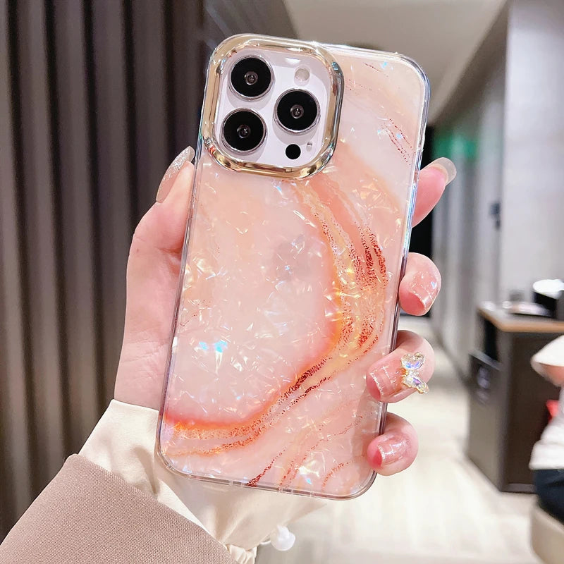 Luxury Marble Shell Pattern Case - Caseably