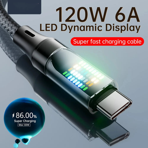 120W Type C Fast Charging Cable - Caseably