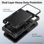 Heavy Duty Wallet Hidden Flip Slot Case