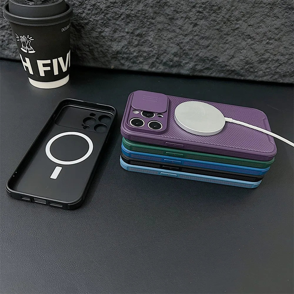 Luxury Slide Camera Protection Magnetic Case - Caseably