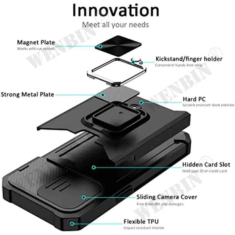 Heavy Duty Sliding Camera And Card Clip Cover