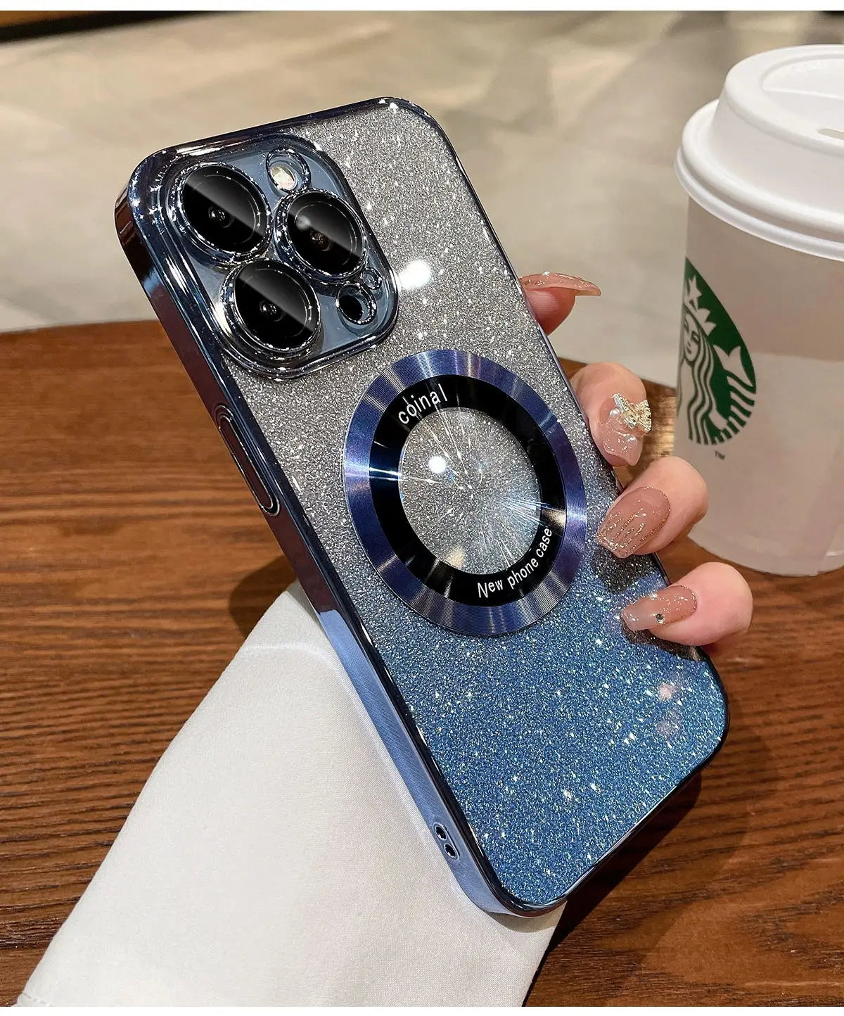 Luxury Magsafe Plating Gradient Glitter Case - Caseably