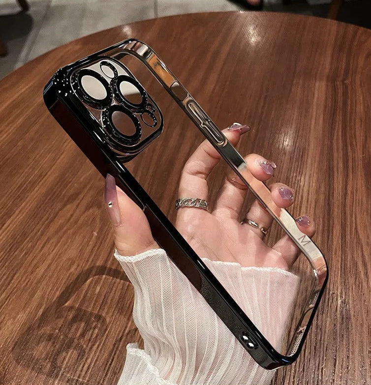 Electroplated Hard PC Clear Phone Case - Caseably