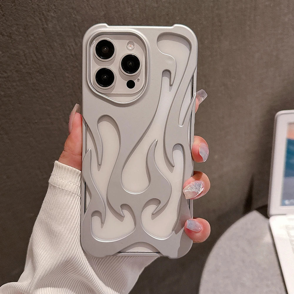 3D Flame Pattern Phone Case - Caseably