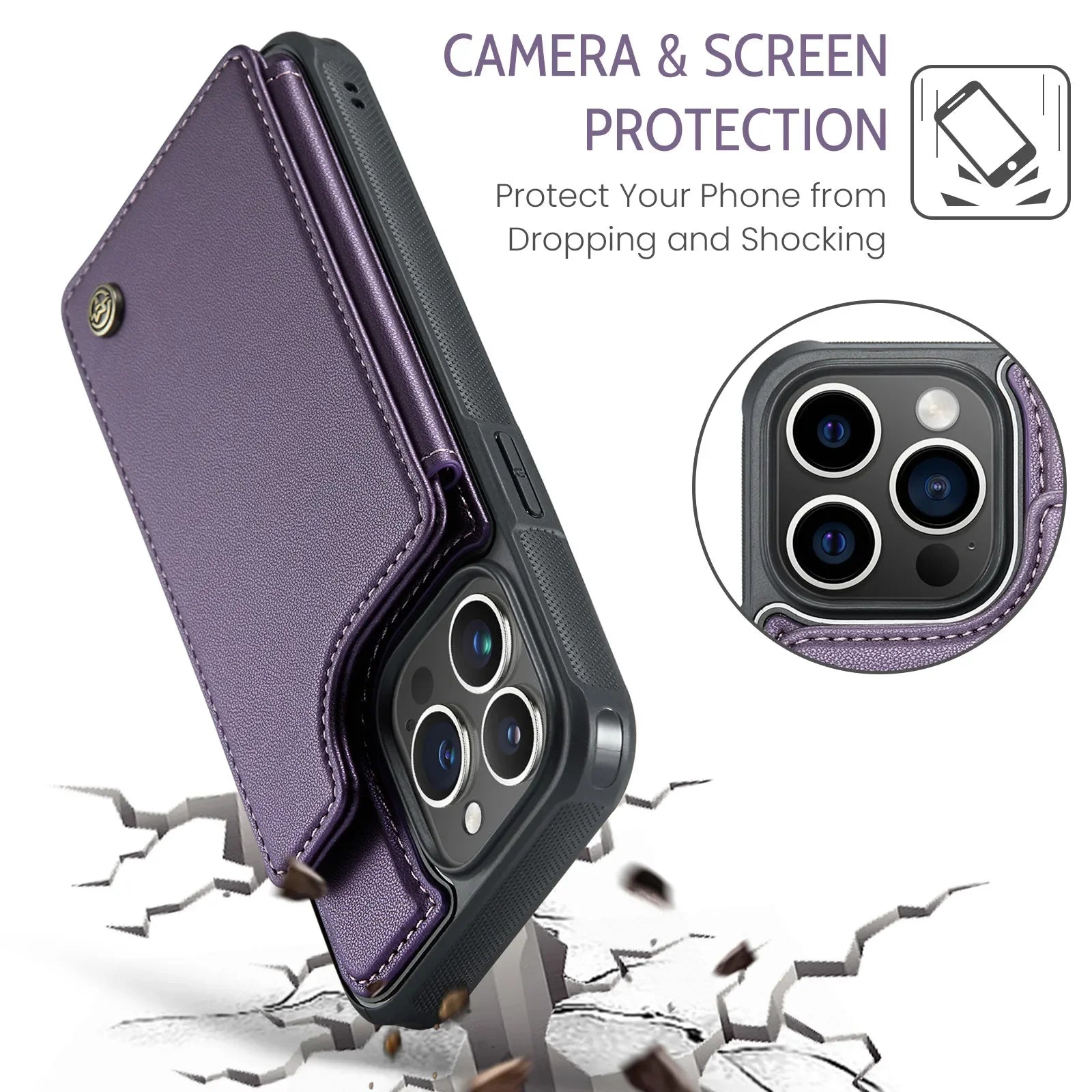 iPhone Wallet Case with Card Holder - Caseably