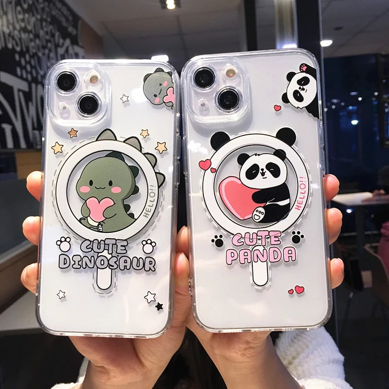 Panda Dinosaur Magsafe Phone Case - Caseably