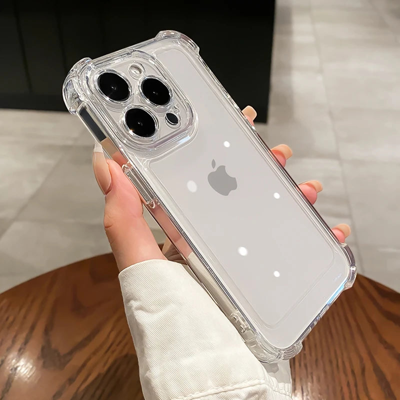 Transparent Silicone Armor Shockproof Case - Caseably