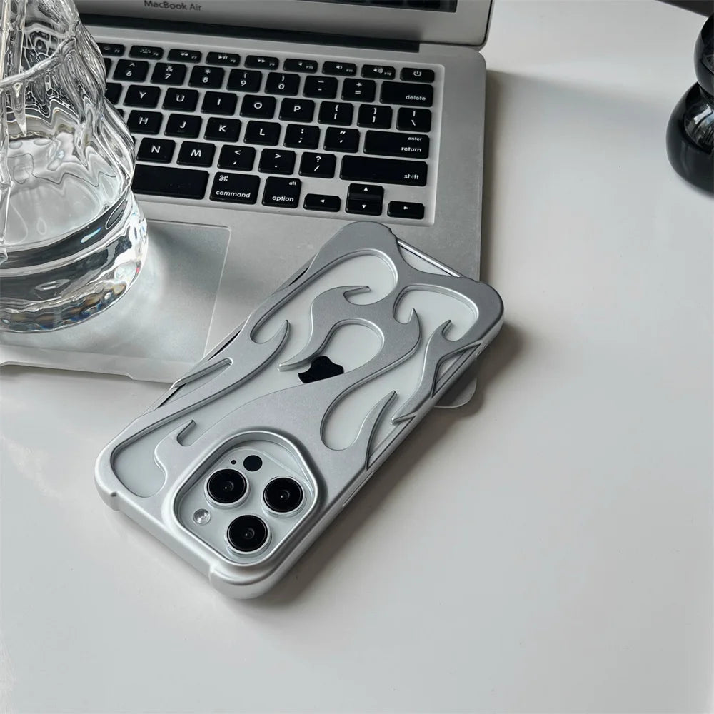 3D Flame Pattern Phone Case - Caseably