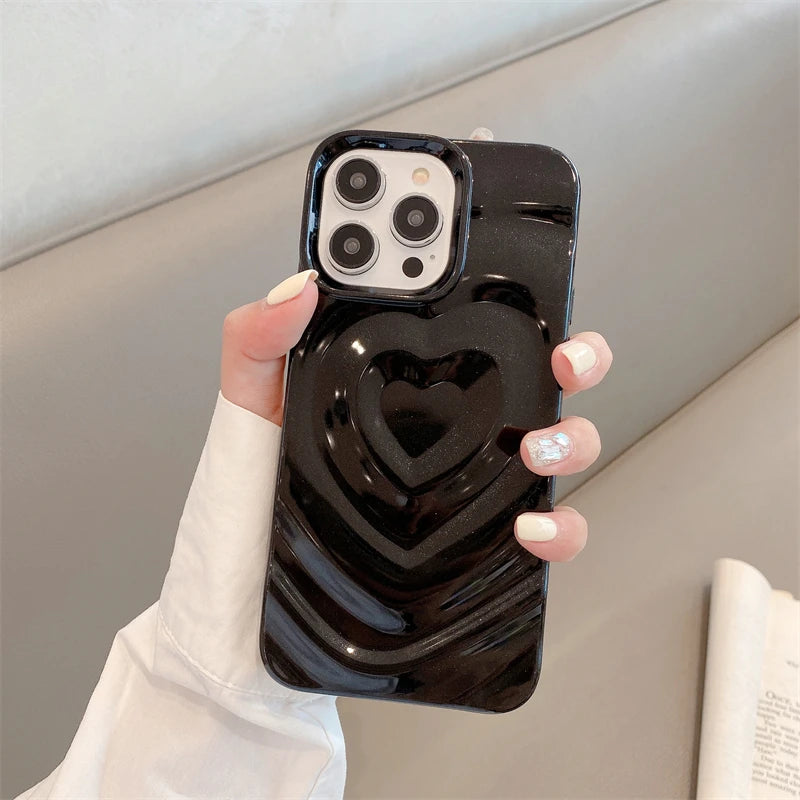 Luxury Love Heart Glitter Case - Caseably