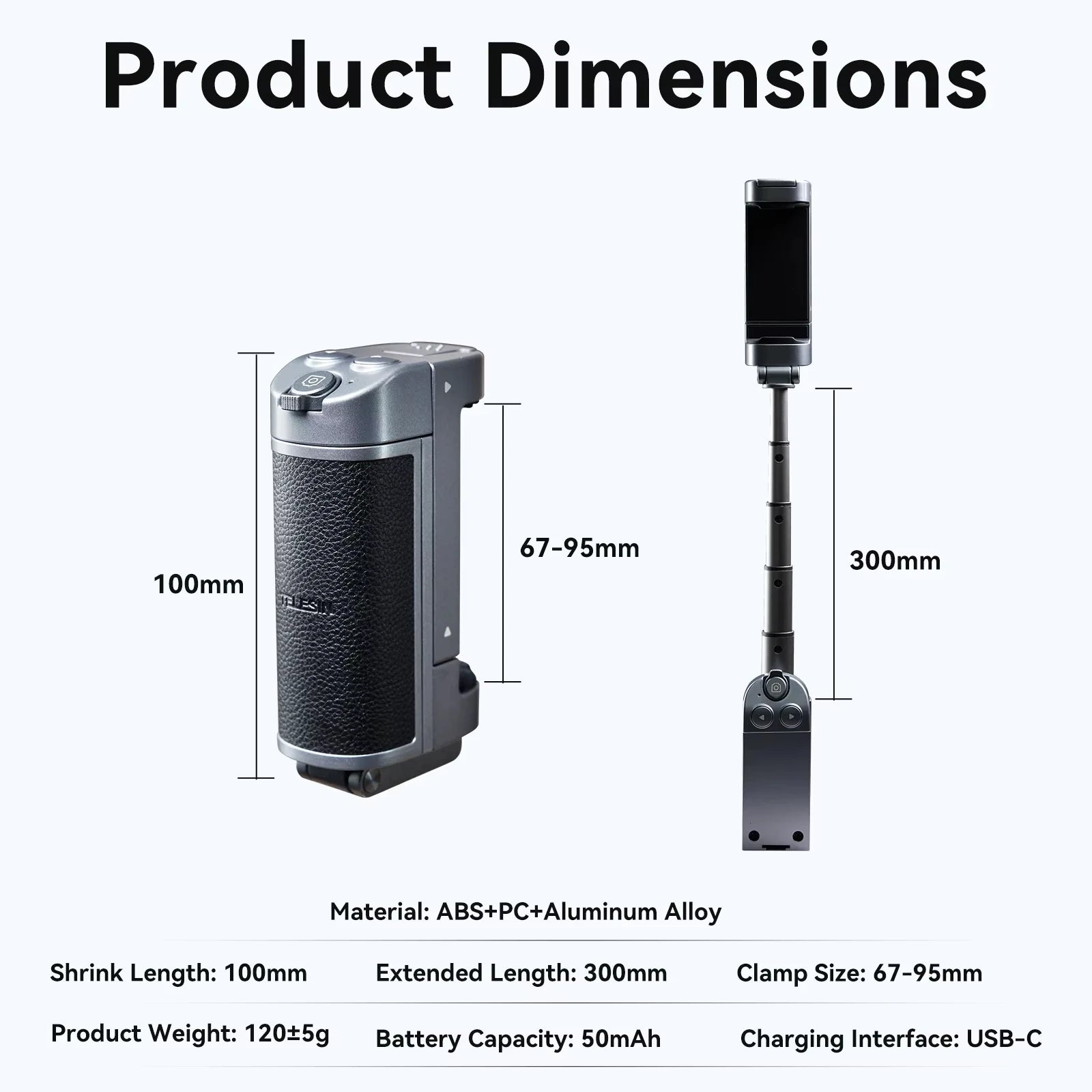 Phone Camera Grip with Bluetooth