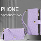 Crossbody PU Leather Wallet Flip Case For iPhone - Caseably