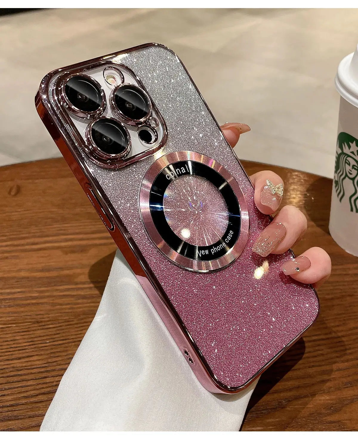 Luxury Magsafe Plating Gradient Glitter Case - Caseably