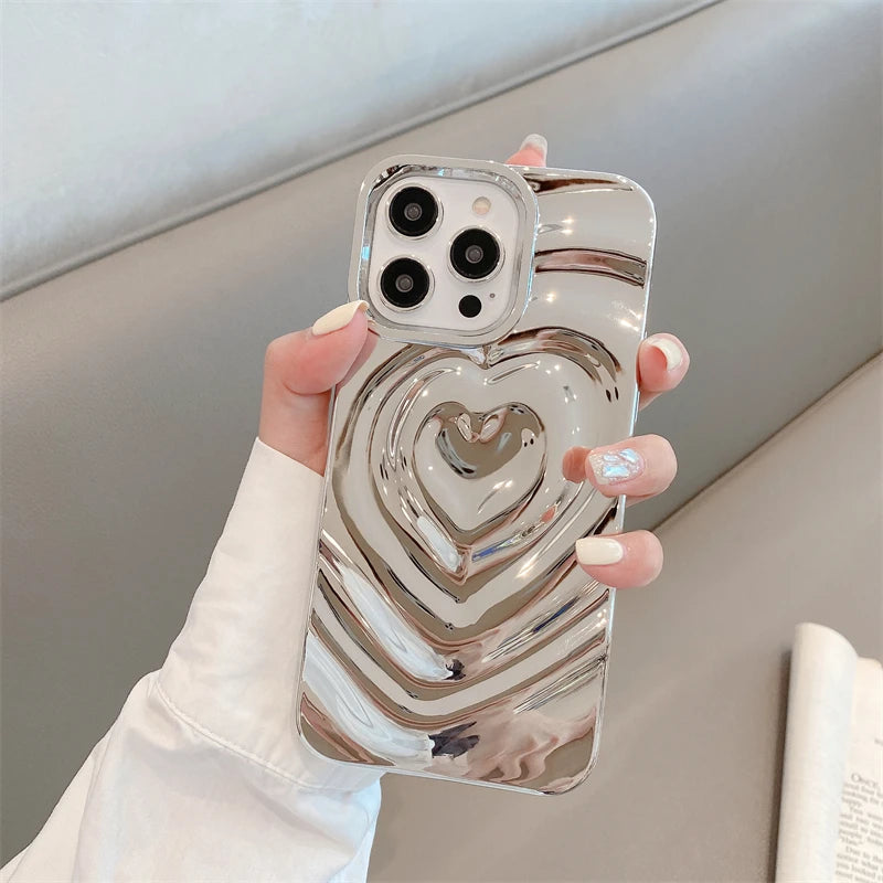 Luxury Love Heart Glitter Case - Caseably