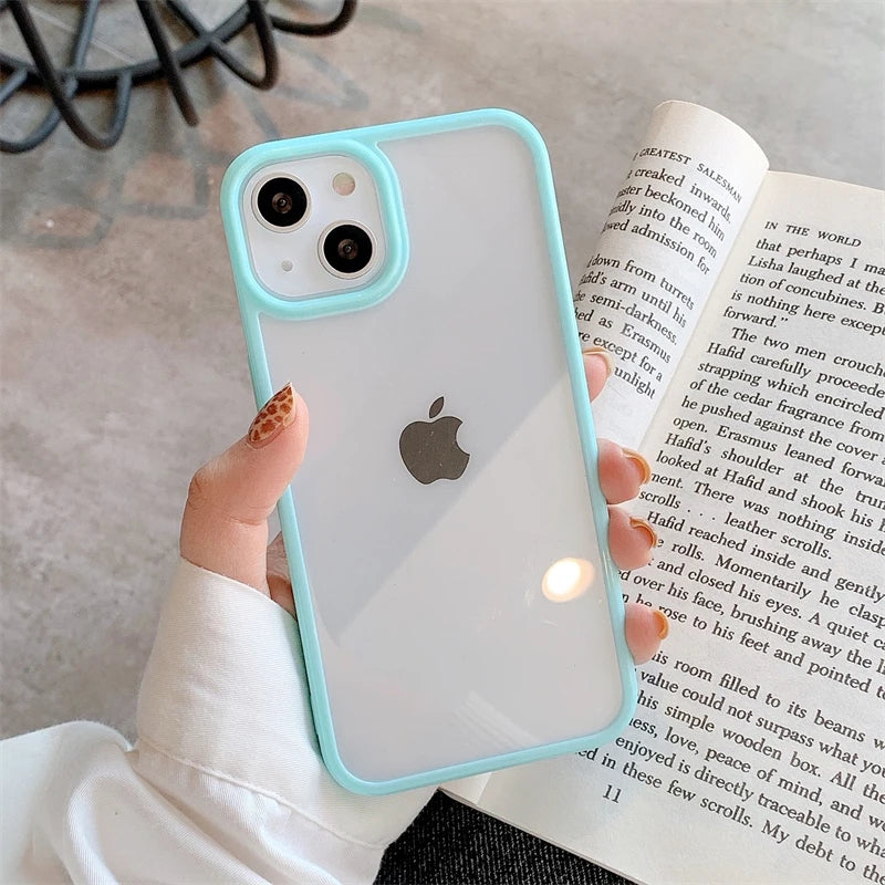 Candy Color Frame Transparent Phone Case - Caseably