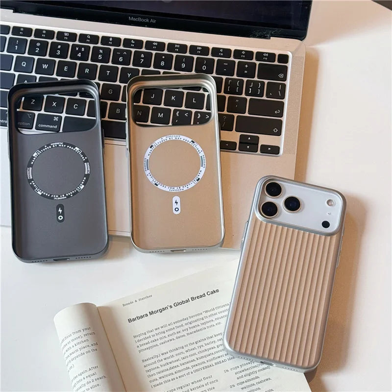 Electroplated 3D Stripes Pattern for Magsafe Magnetic Case