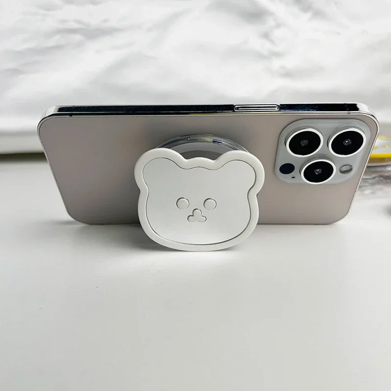 Cute Bear Mirror Magnetic Socket Grip - Caseably