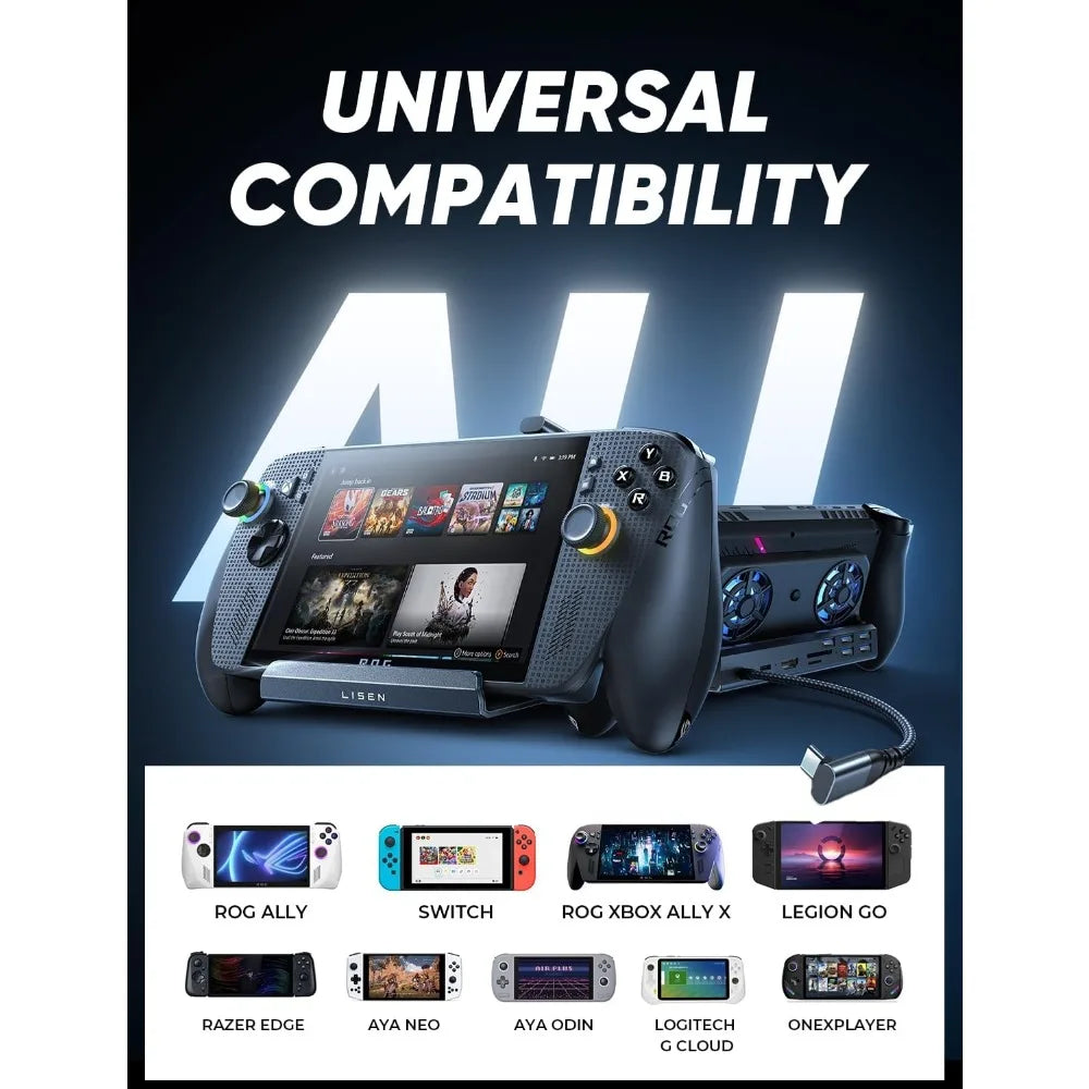 10-in-1 Gaming Dock with Dual Cooling Fans