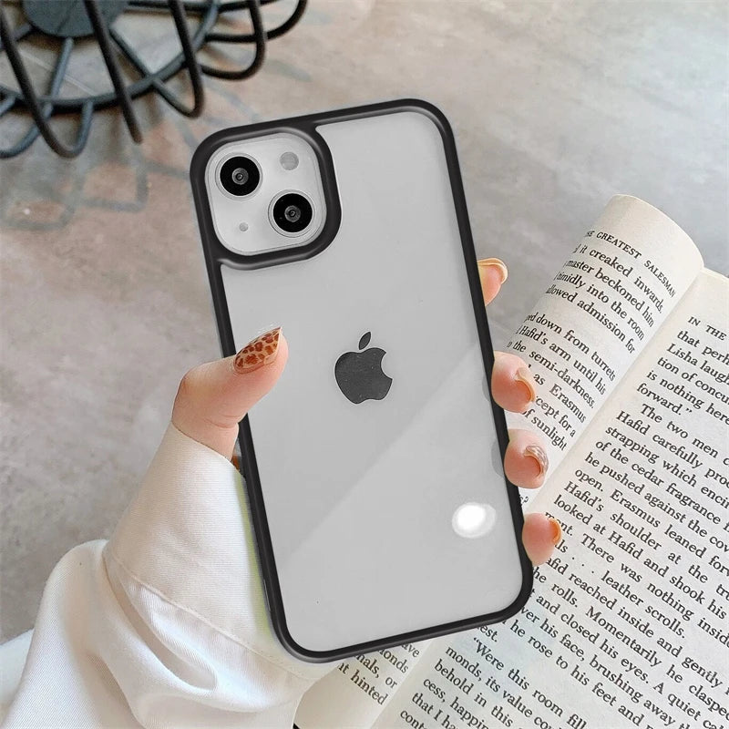 Candy Color Frame Transparent Phone Case - Caseably