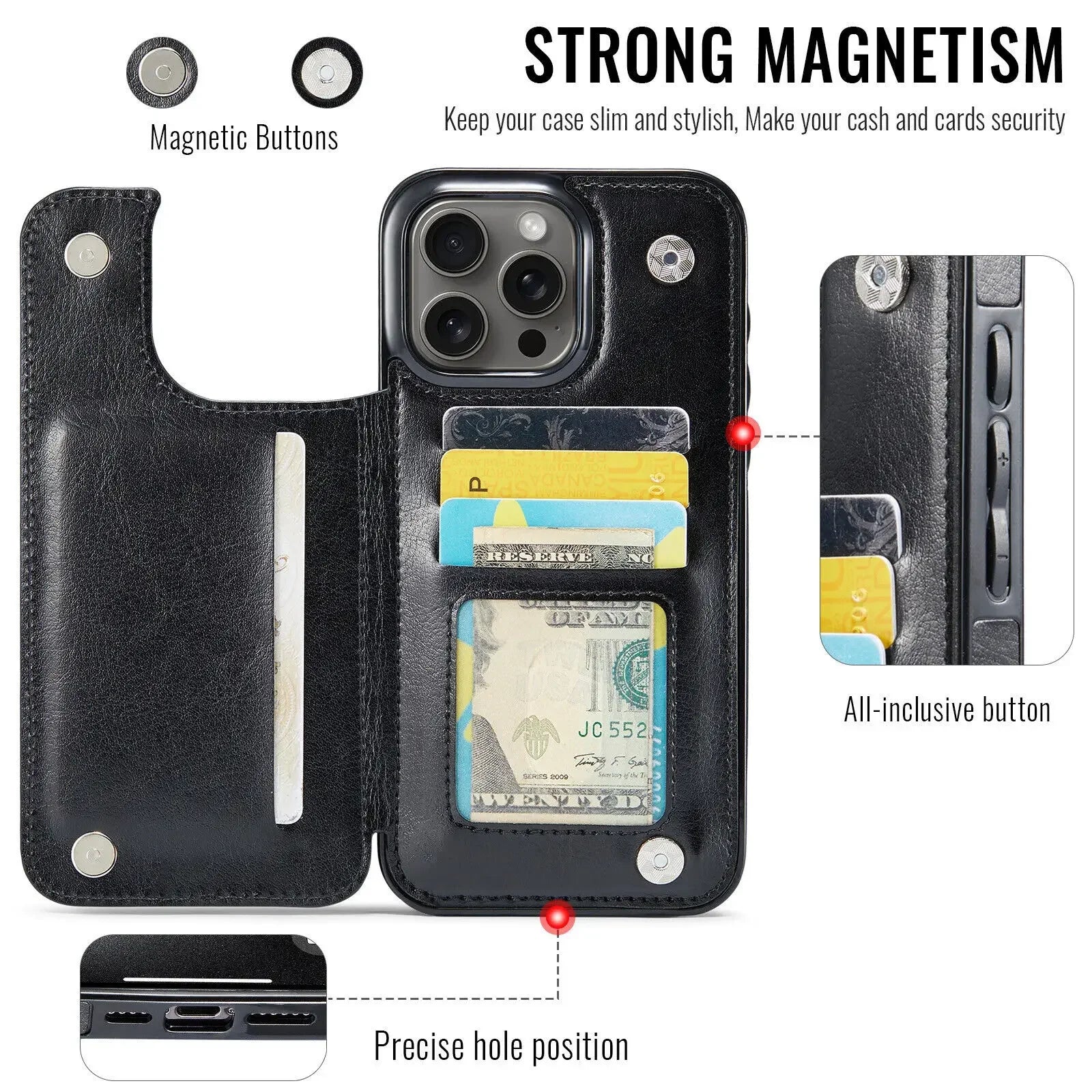 Wallet Card Holder Case for iPhone - Caseably