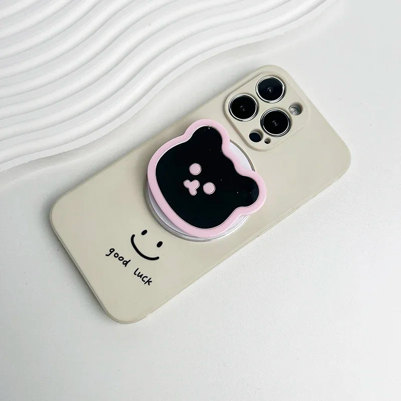 Cute Bear Mirror Magnetic Socket Grip - Caseably