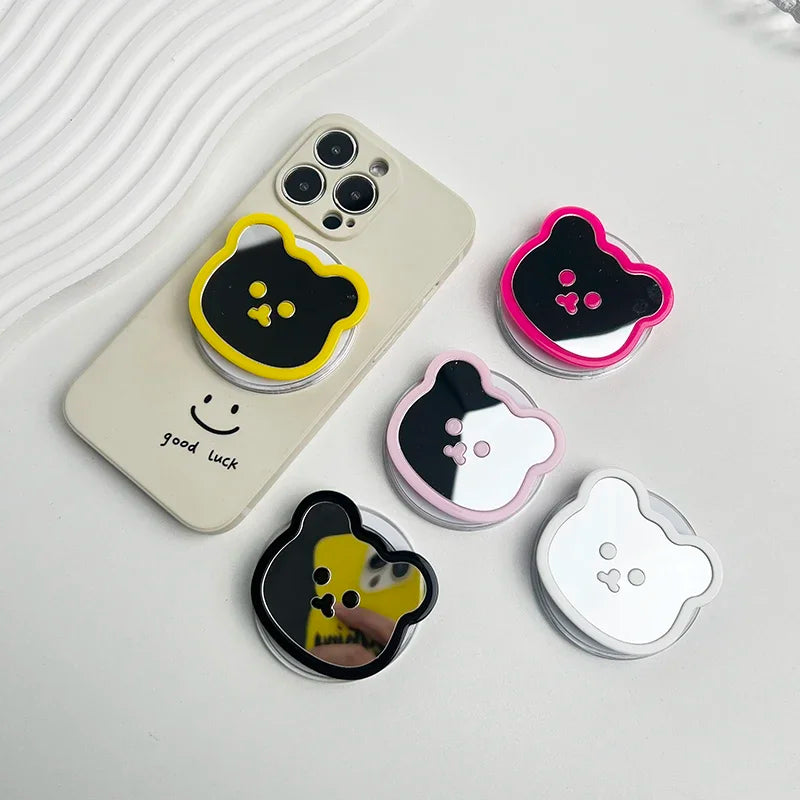 Cute Bear Mirror Magnetic Socket Grip - Caseably