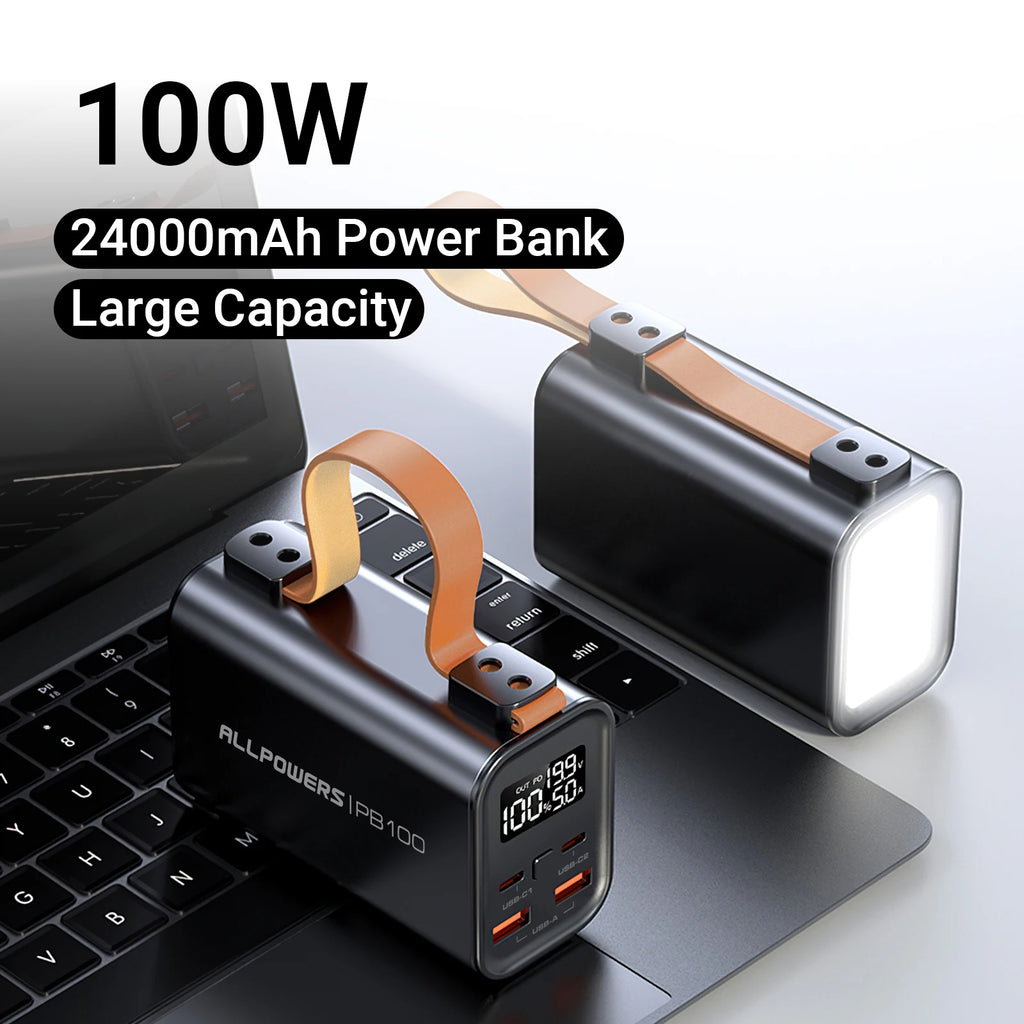 Power Bank 24000mAh with PD 100W - Caseably