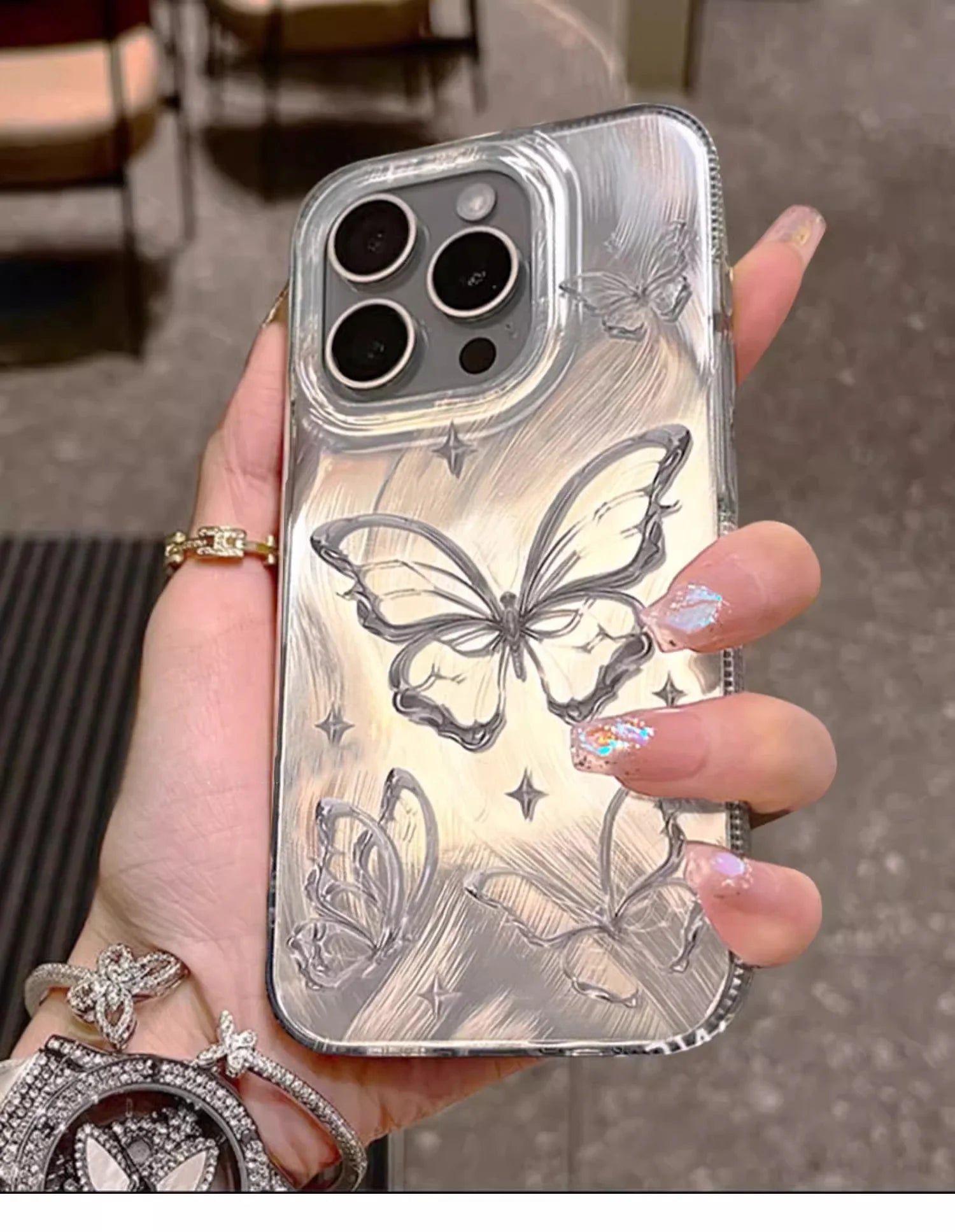 Luxury Butterfly Laser Glitter Phone Case - Caseably
