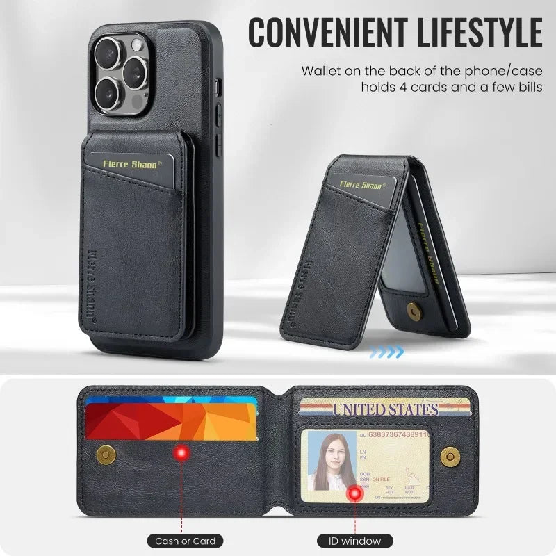 Leather Flip Phone Case - Caseably