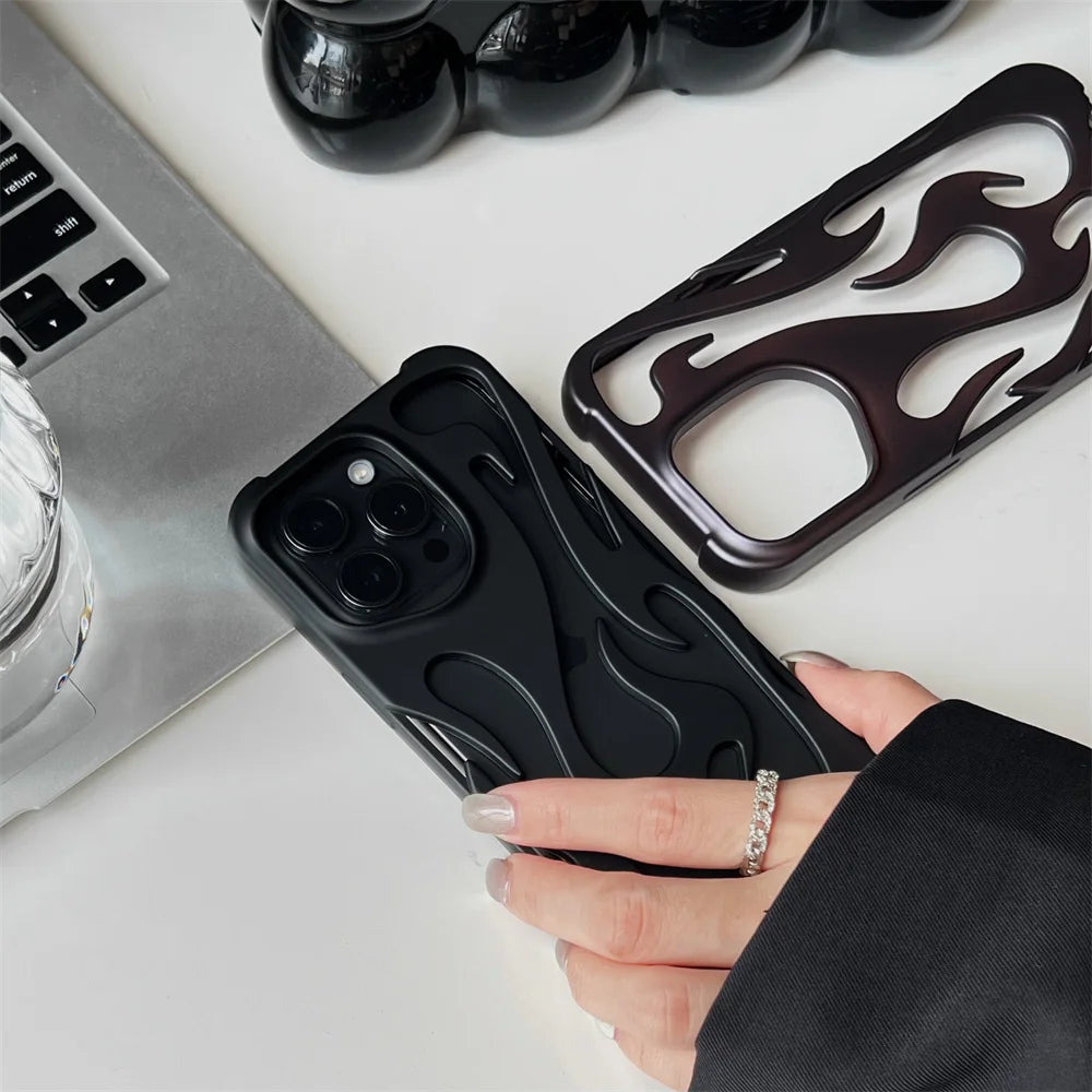 3D Flame Pattern Phone Case - Caseably