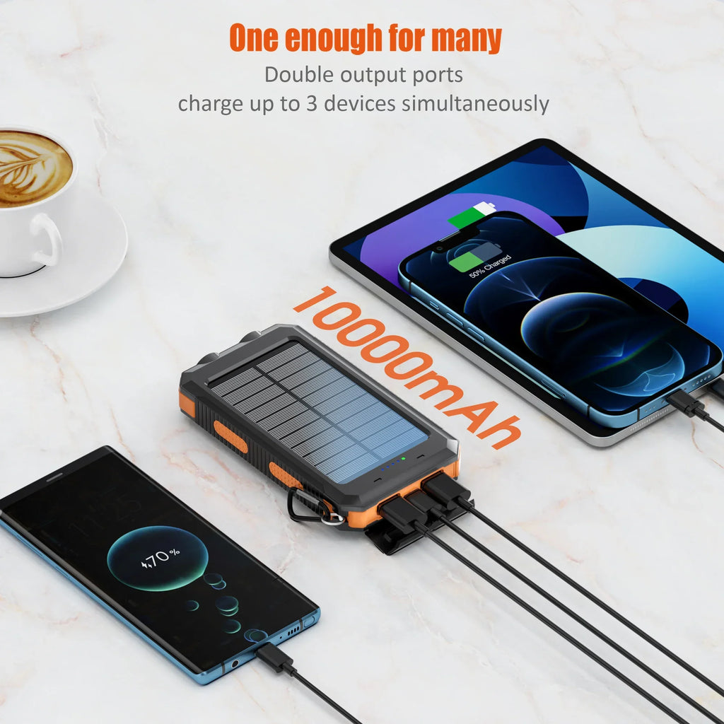 10000mAh Solar Charging Power Bank